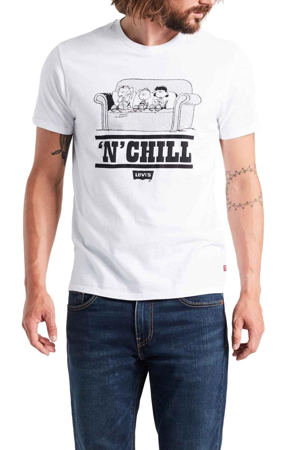 camiseta levis snoopy hombre